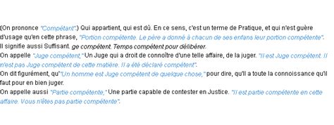 compétent synonyme.